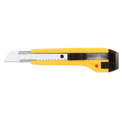 Picture of 18mm Snapoff Retractable autolock Knife-Yellow - metal insert