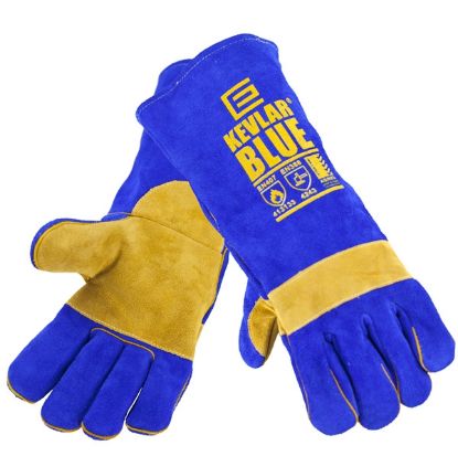 Picture of Premium Blue and Gold Welders Glove - Kevlar Stitched and Nuckle Bar - Elliots