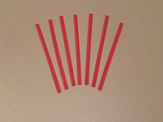 Picture of Twist Ties Plastic 3" -METALIC RED 75mm 