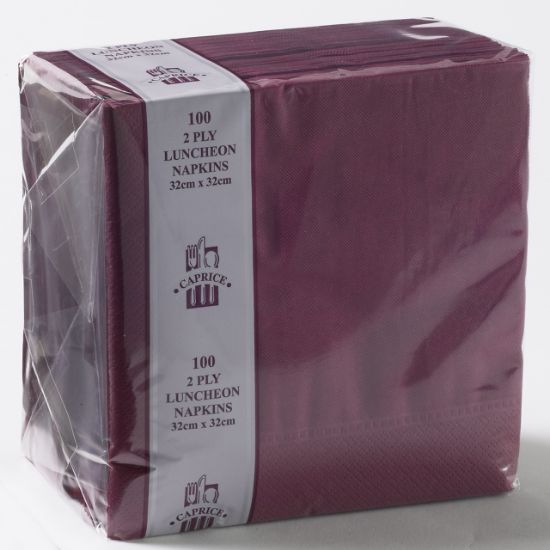 Picture of Napkin 2 Ply Luncheon Wine Red / Burgundy 
