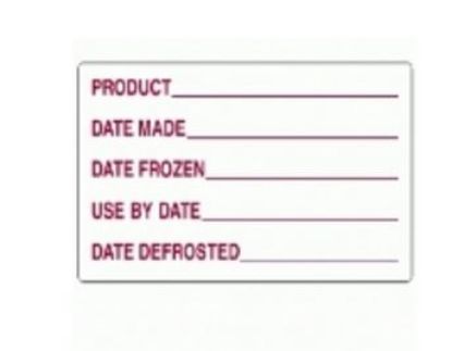 Picture of Food Safety Labels- Removable 100mm x 45mm Frozen Preparation-Roll 500