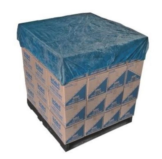 Elasticised Pallet Cover Blue, Waterproof Pallet Cover CPE, 1.4x1.4m Pallet Protection, Reusable Pallet Cover Brisbane, Pallet Cover for Transport Queensland