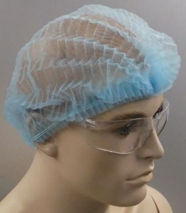 Picture of Hair Nets Non Woven Crimped BLUE 21in 