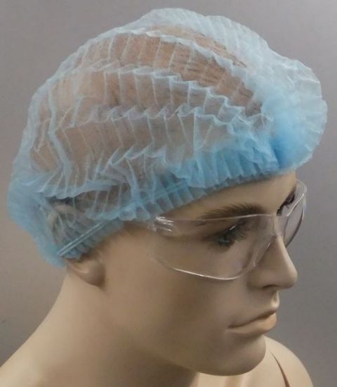 Picture of **USE APPR491853**Hair Nets Non Woven Crimped BLUE 21in  