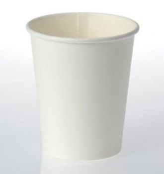 Picture of White 8oz Single Wall Smooth Coffee Cup  