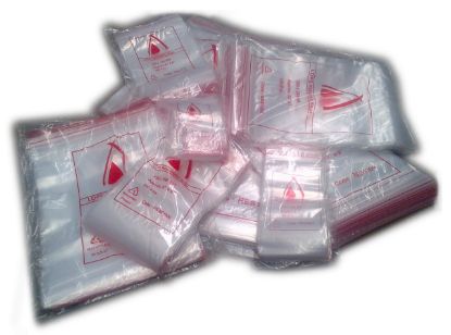 Picture of Reseal Plastic Bags 90mm x 60m x 40um (3.5in x 2.5in) 