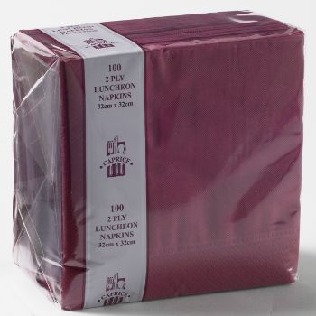 Picture of Napkin 2 Ply Luncheon Wine Red / Burgundy 