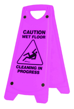 Picture of Sign Pink -  Caution Wet Floor - Cleaning in Progress "A" Frame