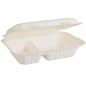 Picture of Natural Fibre Large Compartment Snack Clam - 230 x 155 x 61mm
