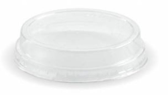 Picture of 76mm Dome Lid to suit 60ml-280ml Biopak Cup with x-Slot