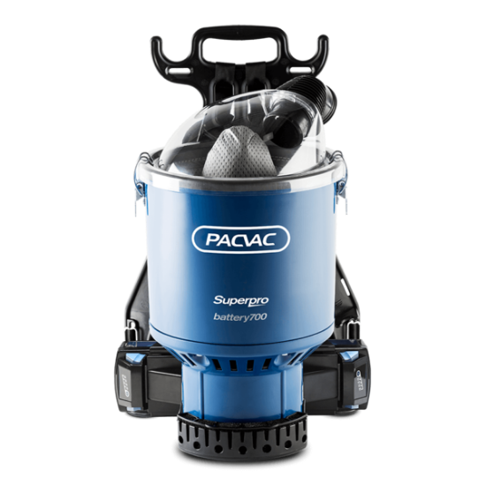 Picture of Vacuum Cleaner Battery Powered Pacvac Superpro 700 backpack - 4 Batteries Included