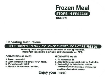 Picture of Confoil Printed "Frozen Meal Store In Freezer" Lid Suits 7620/7920/7720 Containers