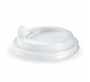 Picture of White Plastic SIPPER Lid for 12oz-20oz Hot Cup - Biopak 