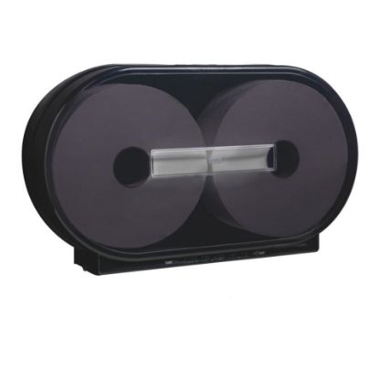 Picture of ***NLA***Jumbo Toilet Roll Dispenser Double Plastic Premium - Tork 247549 BLACK