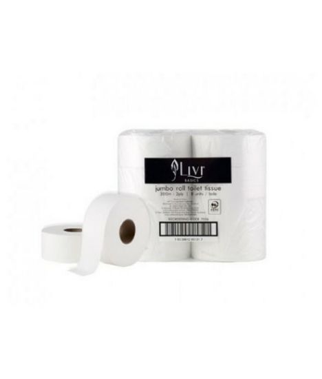 Picture of Toilet Paper Jumbo Roll 2 Ply 300m - Bagged 