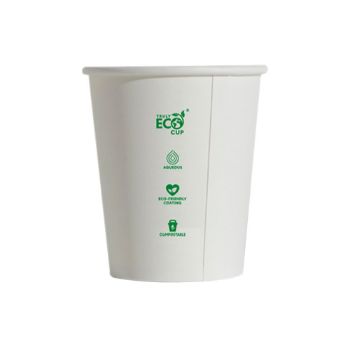 Picture of White 8oz Single Wall Smooth Coffee Cup  