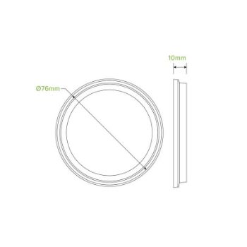 Picture of 76mm Flat Lid to suit 60ml-280ml Biopak Cup