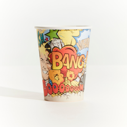 Picture of Single Wall 12oz Custom Printed Coffee Cup 