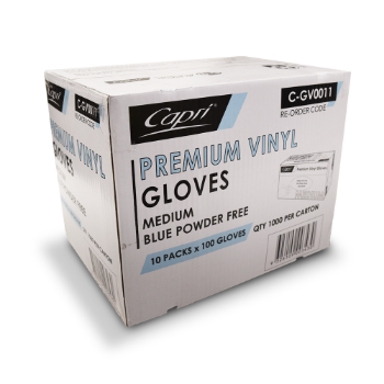 Gloves Vinyl Everyday Powder Free Blue | Wholesale Safety Supplies Queensland Brisbane