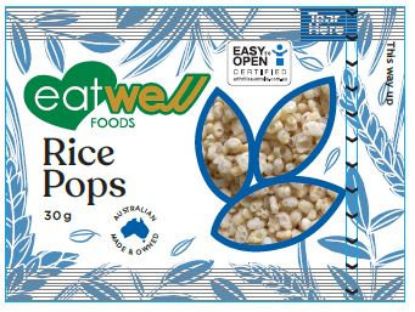 Picture of EATWELL Rice Pops 30gm Packet (G/F)