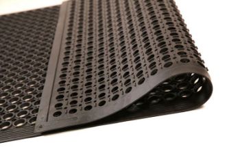 Picture of Drainage Antifatigue Mat with Holes - Black -Standard - 1500mm x 900mm