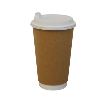 Picture of 16oz Double Wall Kraft Coffee Cup - Elevate 