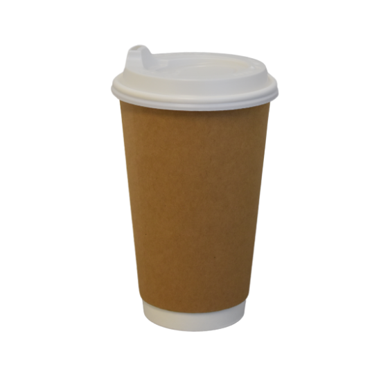 Picture of 16oz Double Wall Kraft Coffee Cup - Elevate 