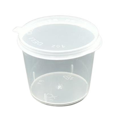 Picture of Cup Plastic Portion Control 75ml with hinged lid Clear 