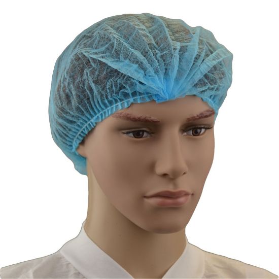 Picture of Hair Nets Non Woven CRIMPED BLUE 24in Extra Large - Amarock 