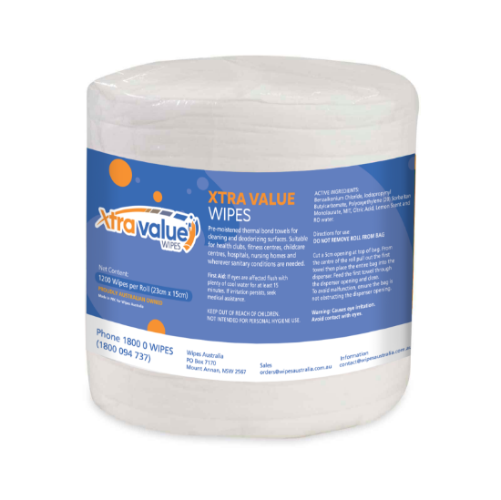 Moisturised thermal bond towel value Wipes Suits Dispenser - Pack of 1200 Wipes | Executive Distributors 