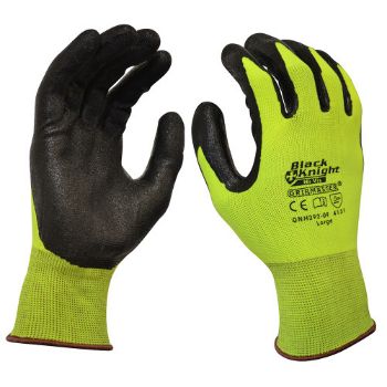 Picture of Glove -Nitrile foam Coated-hi-Vis- Black Knight- Fluoro Yellow