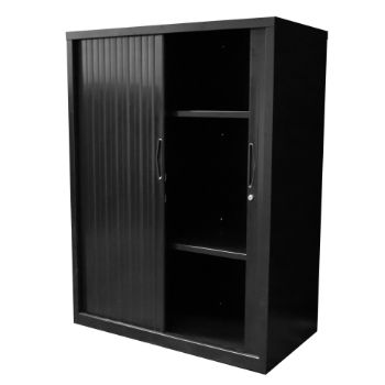 Picture of Sliding Door Cupboard - 1200mm High x 900mm Wide x 473mm Deep Tambour Cabinet