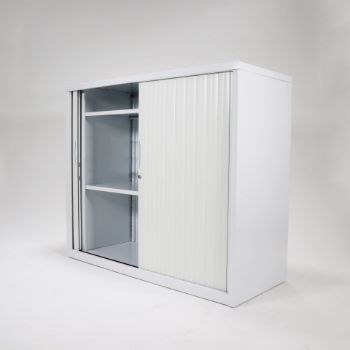 Picture of Sliding Door Cupboard - 1016mm High x 1200mm Wide x 473mm Deep Tambour Cabinet