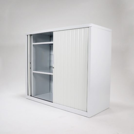 Picture of Sliding Door Cupboard - 1016mm High x 1200mm Wide x 473mm Deep Tambour Cabinet